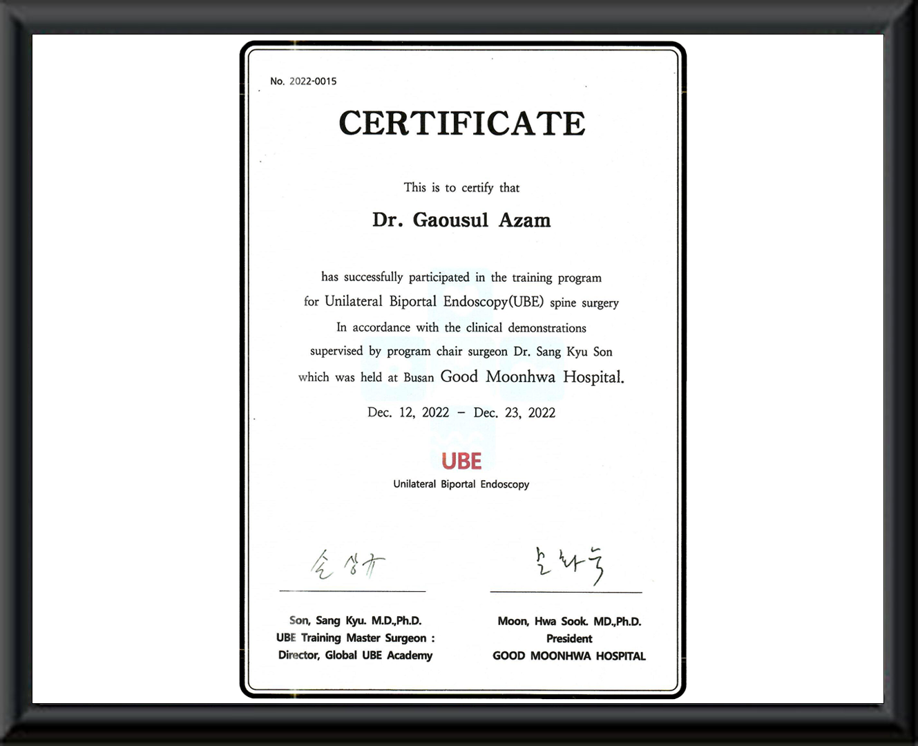 4. Certificate korea