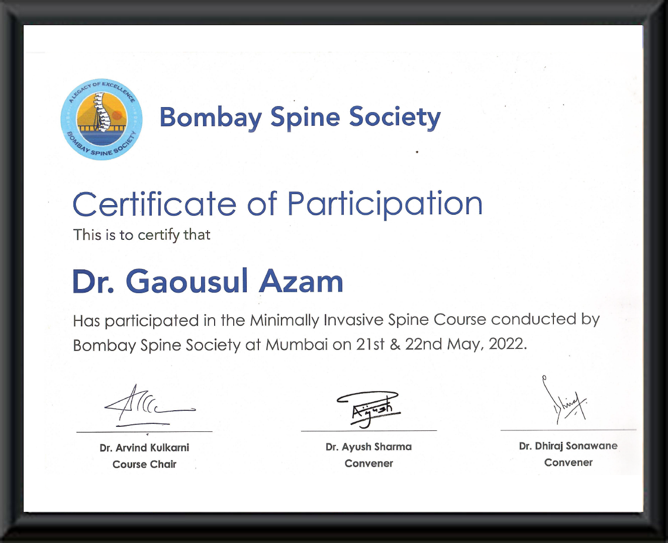 1. Bombay Spine Socity