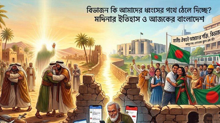 বিভাজন কি আমাদের ধ্বংসের পথে ঠেলে দিচ্ছে? মদিনার ইতিহাস ও আজকের বাংলাদেশ!